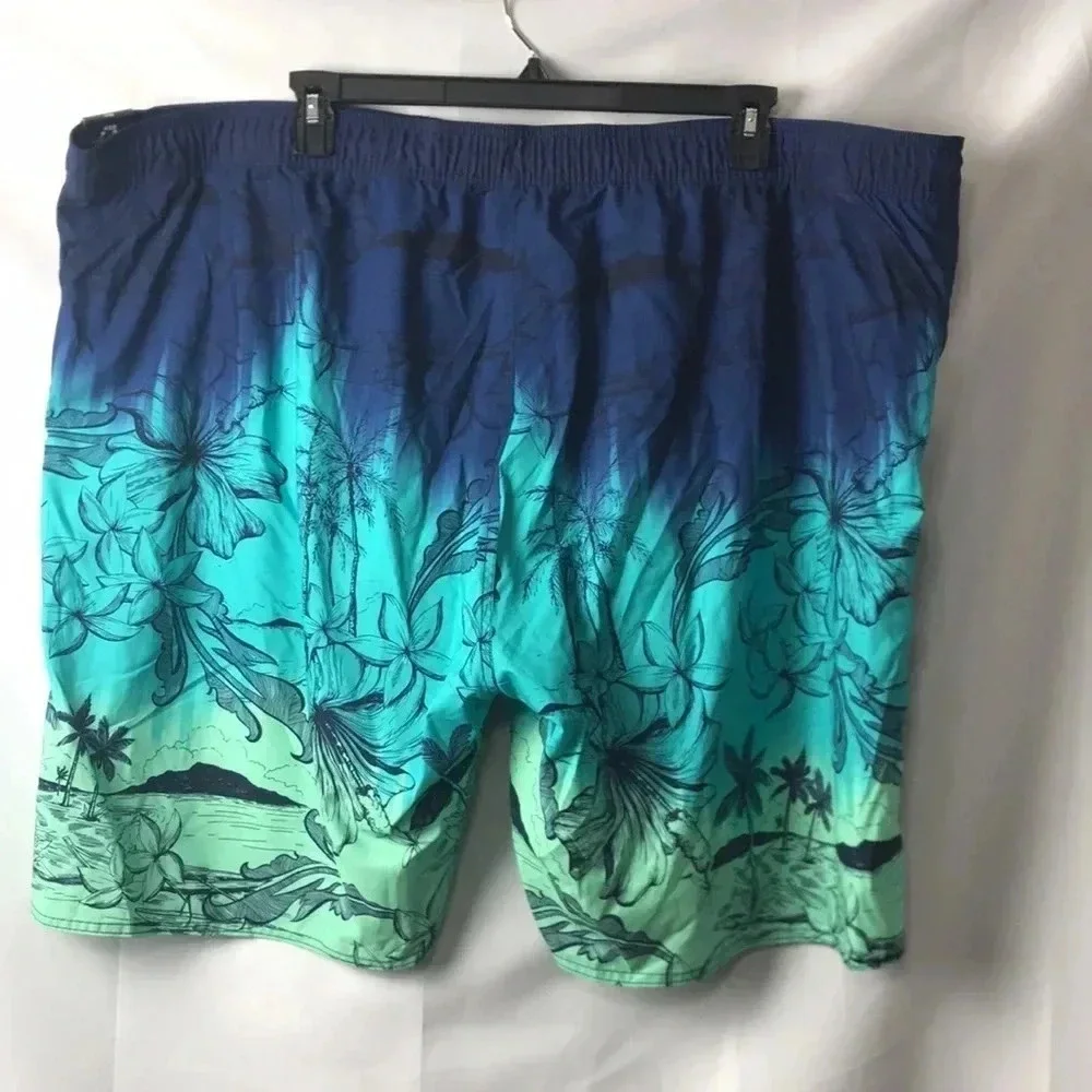 NWT ROUNDTREE‎ & YORKE MENS 4XB SWIMSUIT. 52Wx24”L